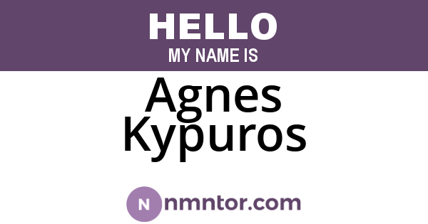 Agnes Kypuros