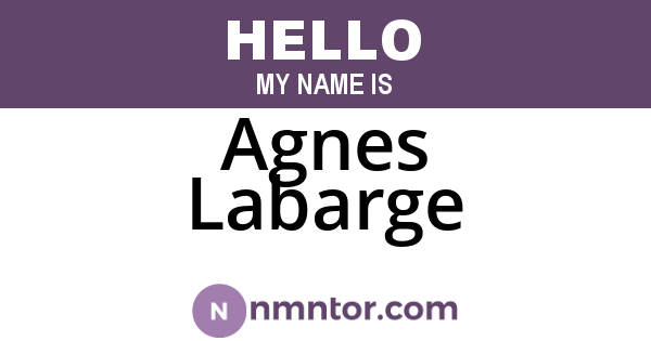 Agnes Labarge