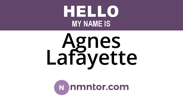 Agnes Lafayette