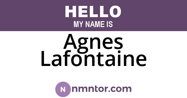 Agnes Lafontaine
