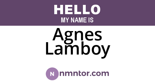 Agnes Lamboy