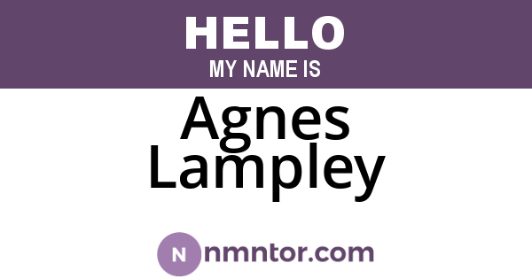 Agnes Lampley