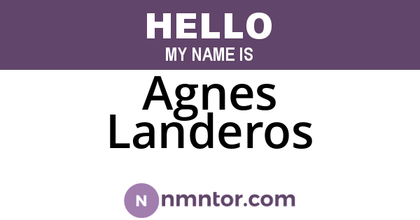 Agnes Landeros