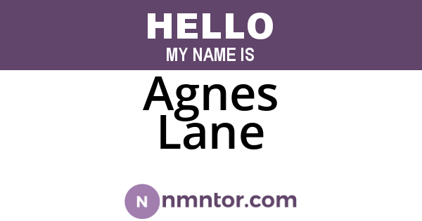 Agnes Lane