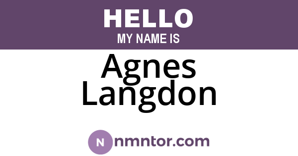 Agnes Langdon