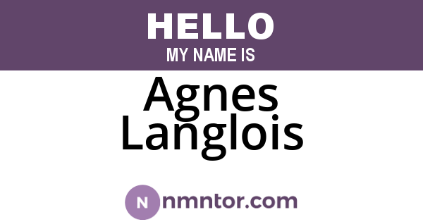 Agnes Langlois