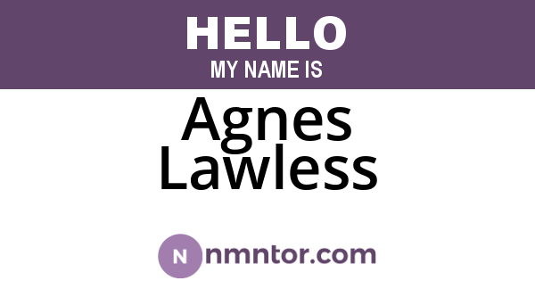 Agnes Lawless