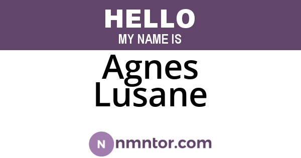 Agnes Lusane