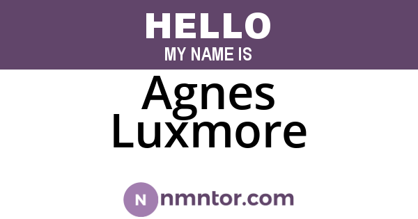 Agnes Luxmore