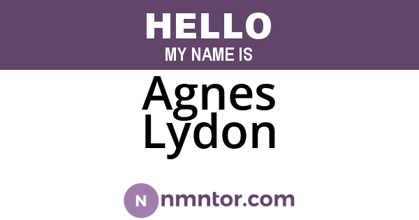 Agnes Lydon