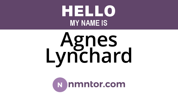 Agnes Lynchard