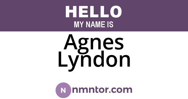 Agnes Lyndon