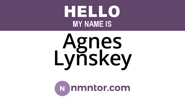Agnes Lynskey