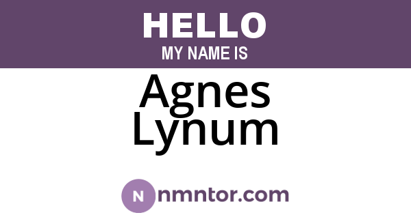 Agnes Lynum
