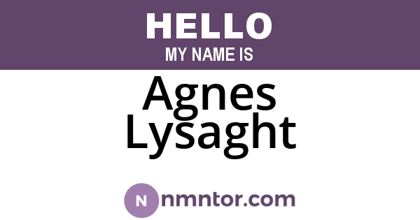 Agnes Lysaght