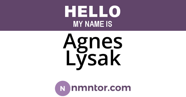 Agnes Lysak