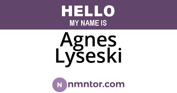 Agnes Lyseski