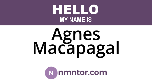 Agnes Macapagal