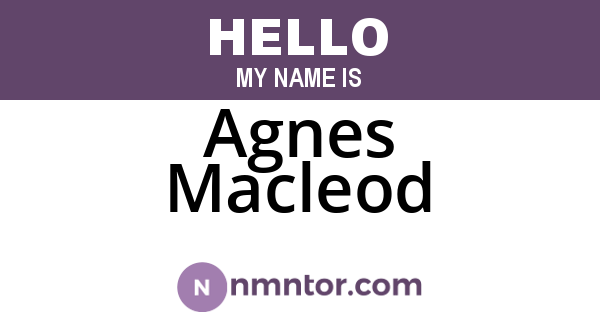 Agnes Macleod