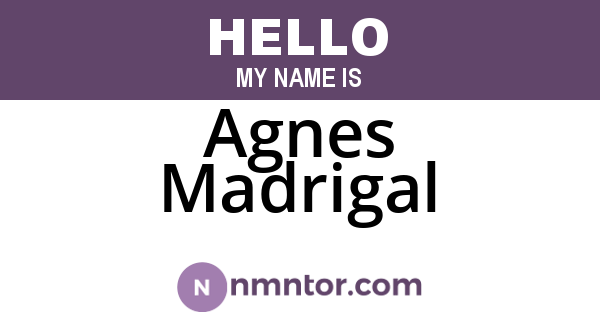 Agnes Madrigal