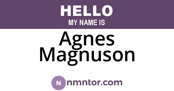 Agnes Magnuson