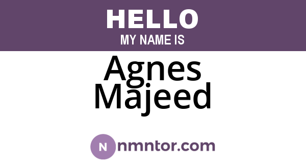 Agnes Majeed