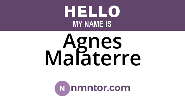 Agnes Malaterre