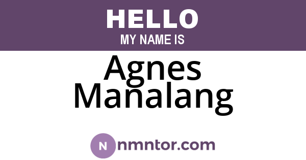 Agnes Manalang