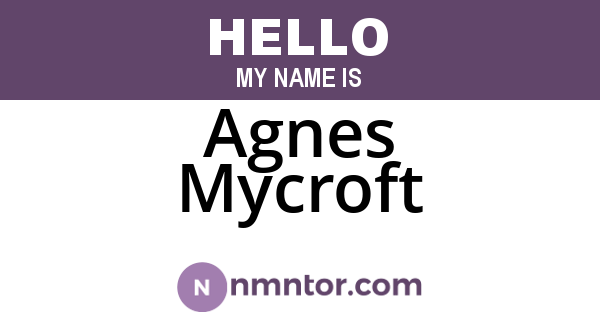 Agnes Mycroft
