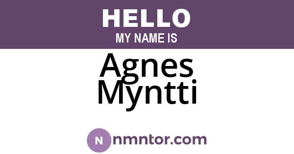 Agnes Myntti