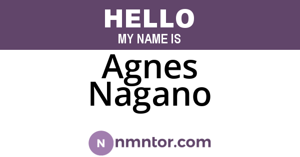 Agnes Nagano