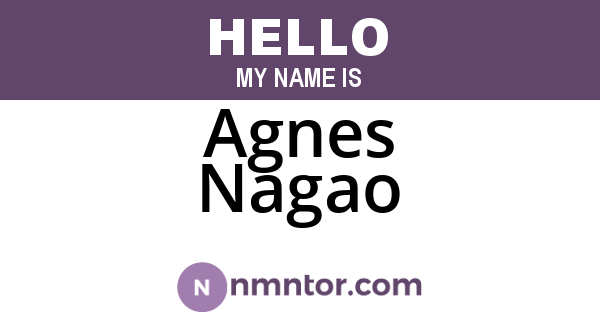 Agnes Nagao