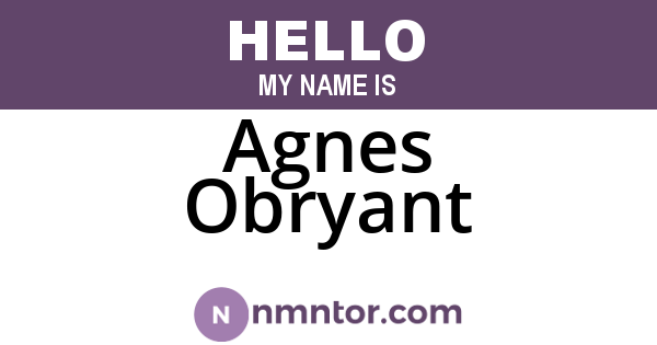 Agnes Obryant