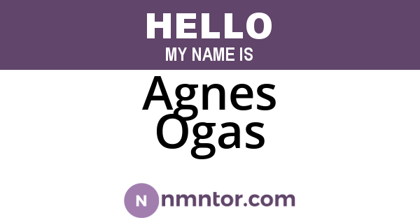 Agnes Ogas