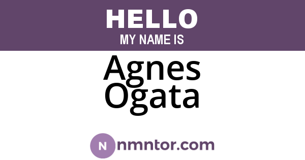 Agnes Ogata
