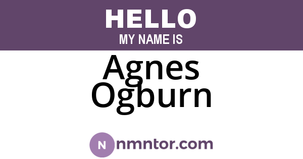 Agnes Ogburn