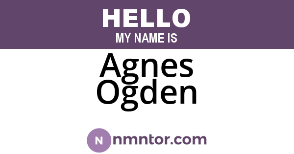 Agnes Ogden