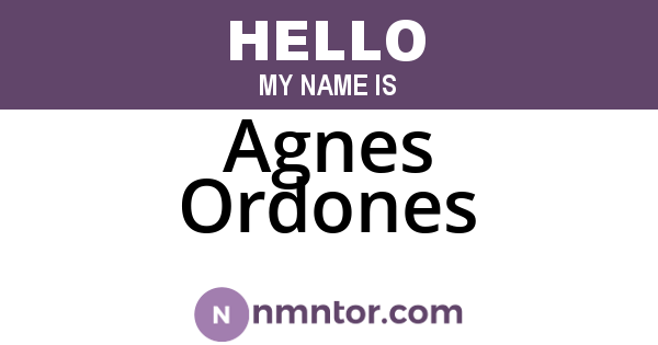 Agnes Ordones