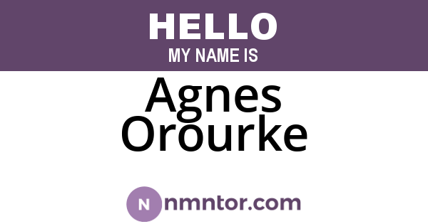 Agnes Orourke