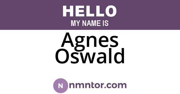 Agnes Oswald
