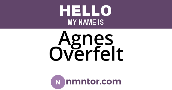 Agnes Overfelt