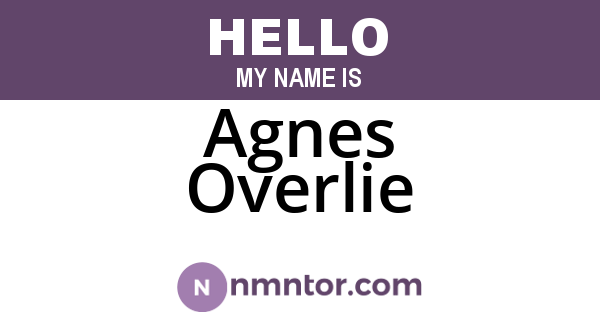 Agnes Overlie