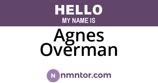Agnes Overman