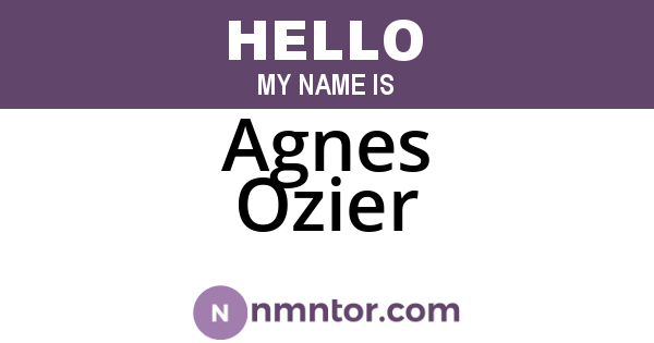 Agnes Ozier