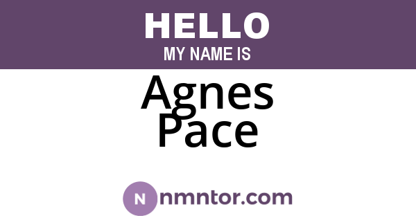 Agnes Pace