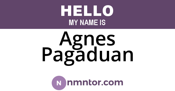 Agnes Pagaduan