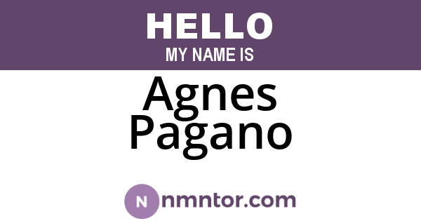 Agnes Pagano