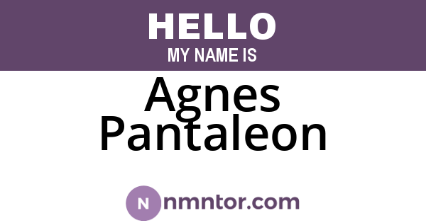 Agnes Pantaleon