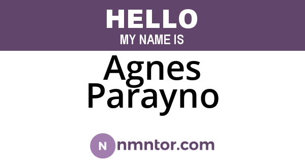 Agnes Parayno