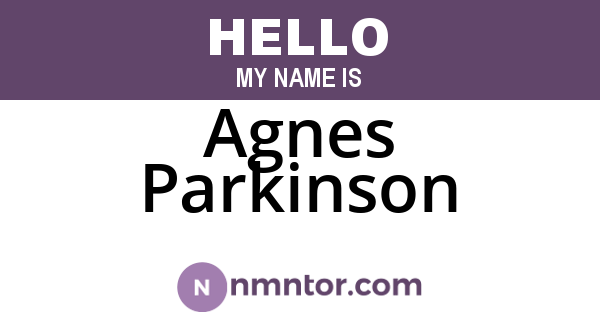 Agnes Parkinson